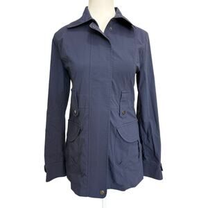 Anatomie Jacket Women’s XS Dark Blue Full Zip Lightweight Travel Trench Coat